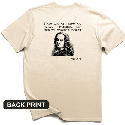 Voltaire Absurdities Back Print T-Shirt