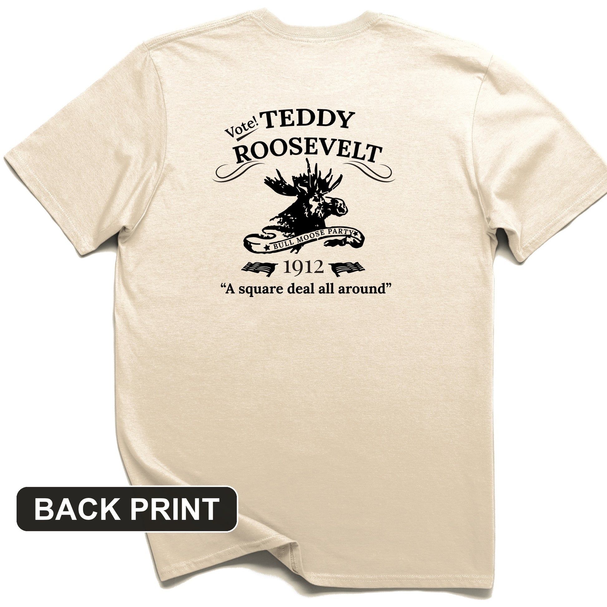 Vote Teddy Back Print T-Shirt
