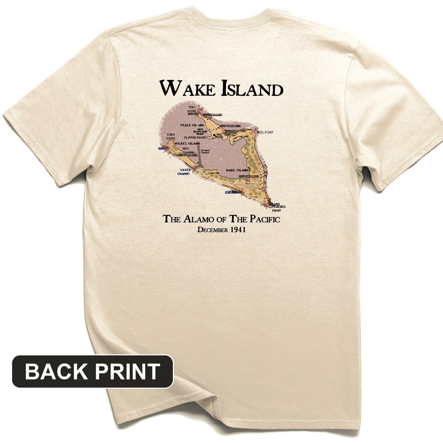 Wake Island Back Print T-Shirt