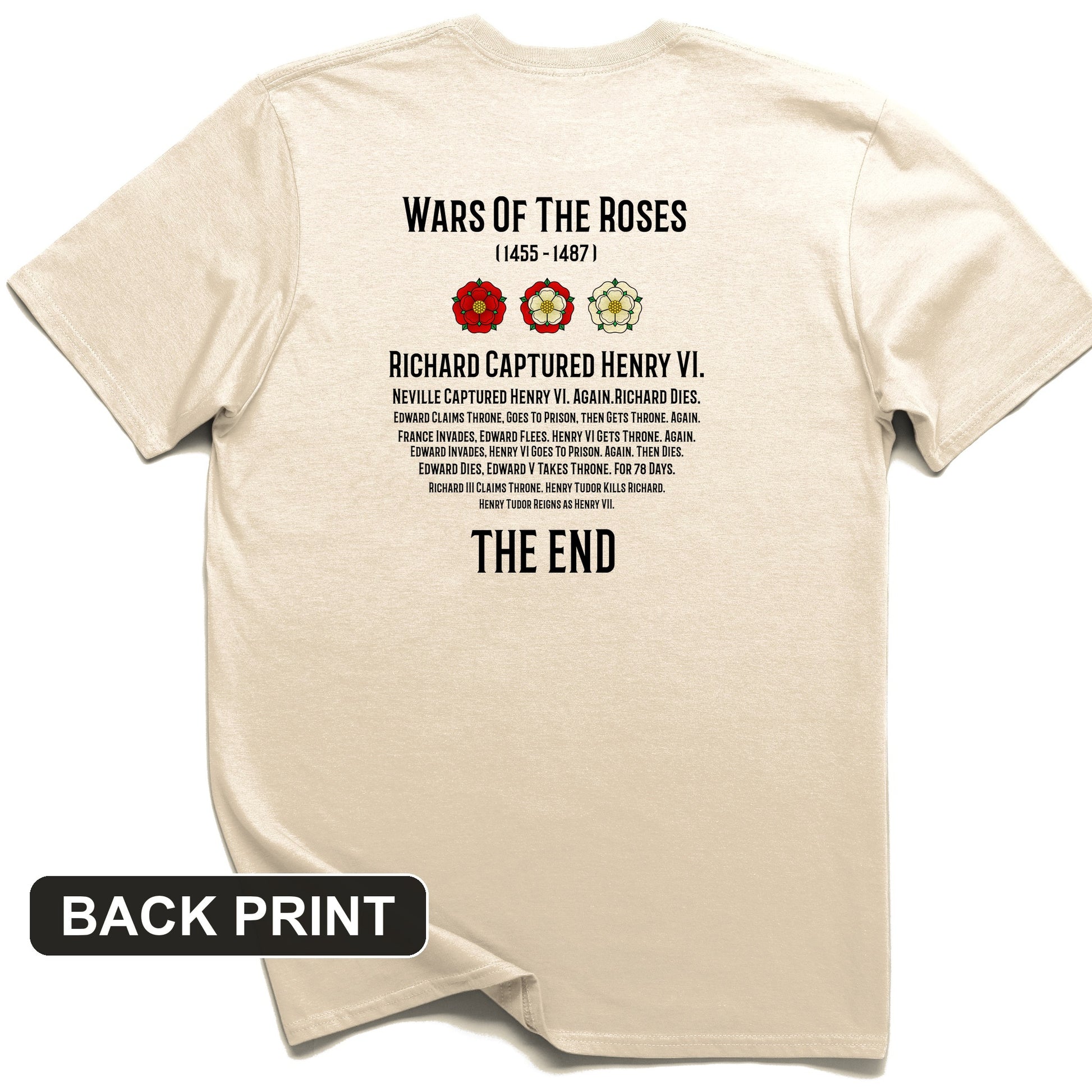 Wars Of The Roses Back Print T-Shirt