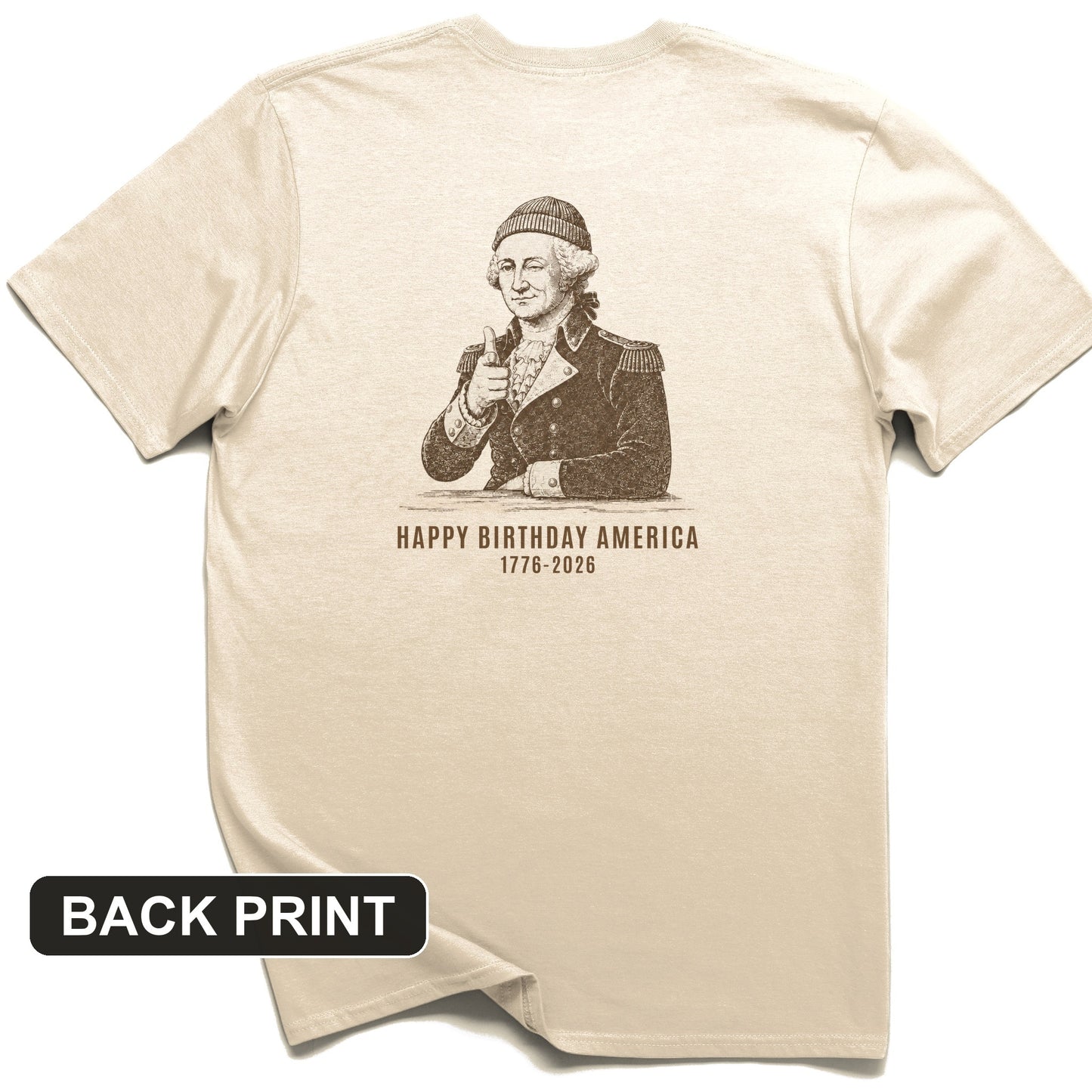 Washington Beanie Back Print T-Shirt