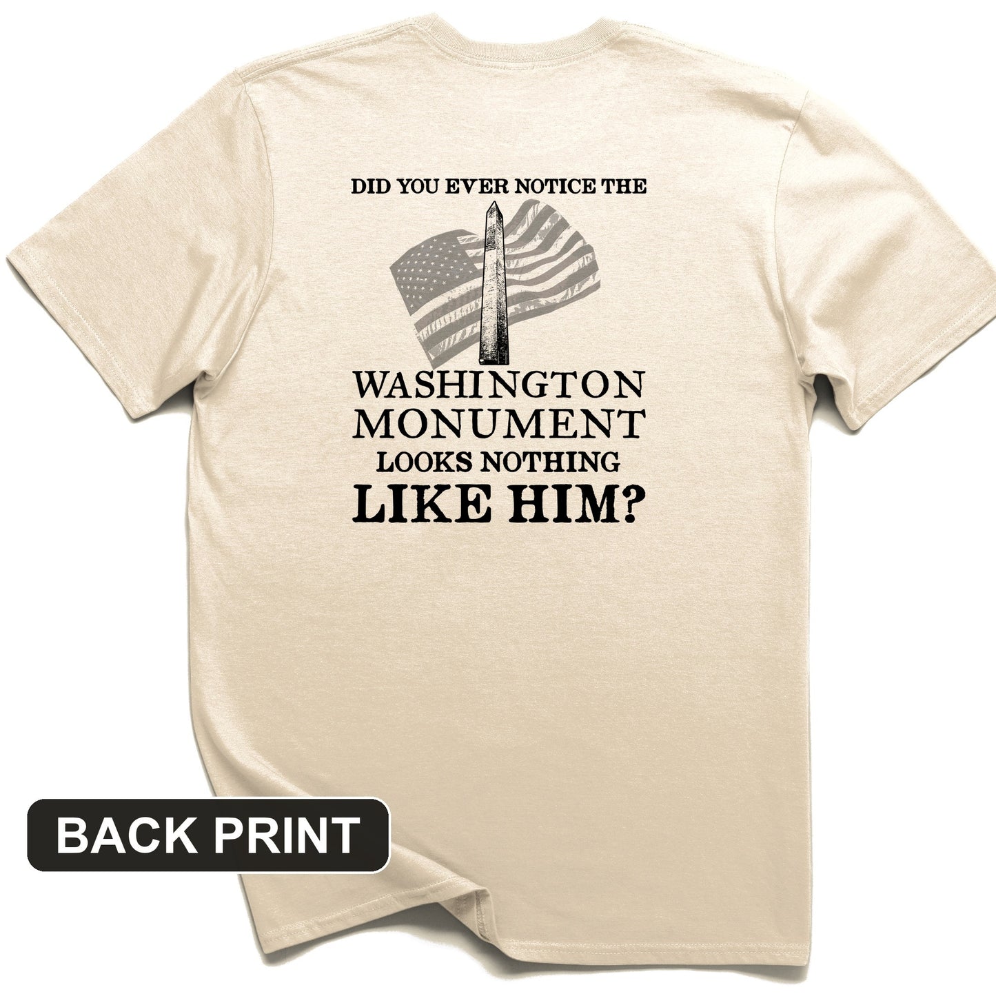 Washington Monument Back Print T-Shirt