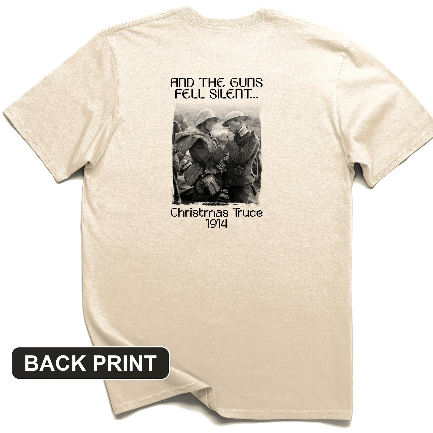 WWI Christmas Truce Back Print T-Shirt