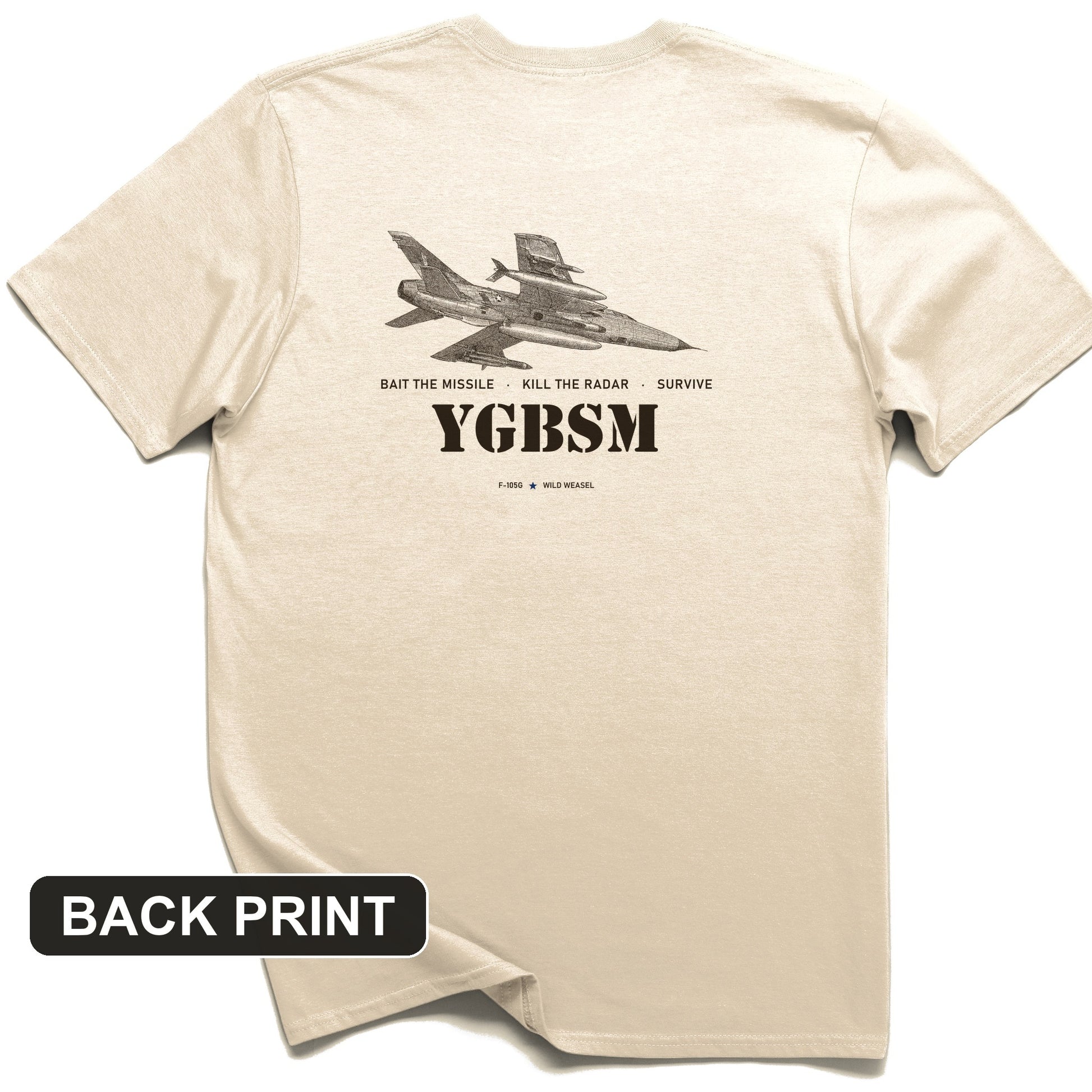 YGBSM Wild Weasel Back Print T-Shirt