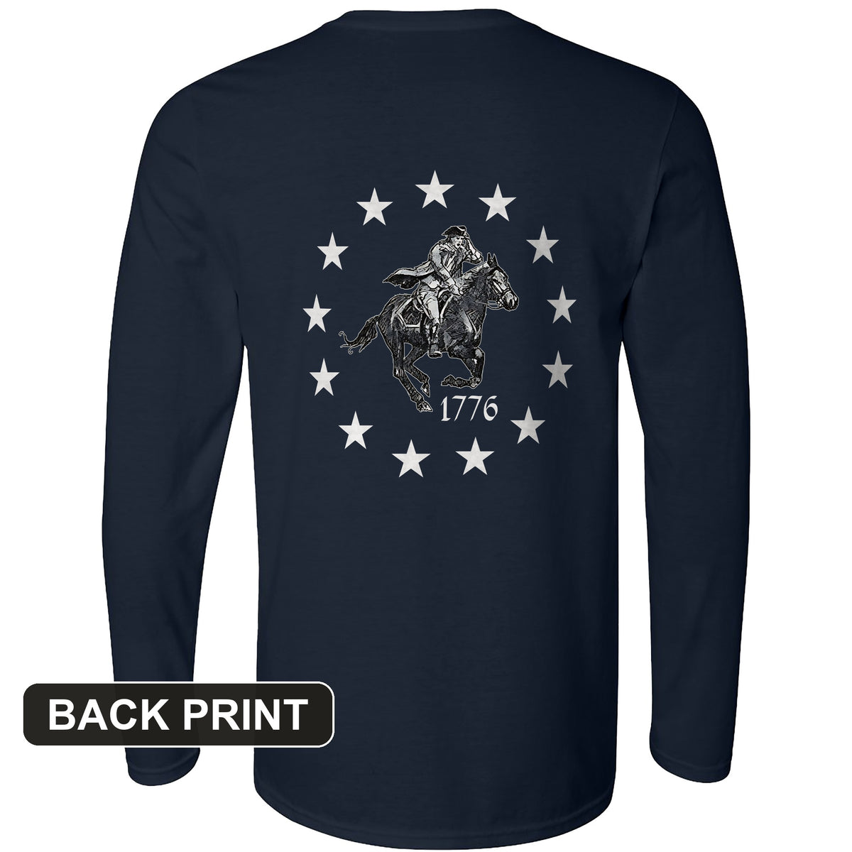 1776 Back Print Long Sleeve T-Shirt