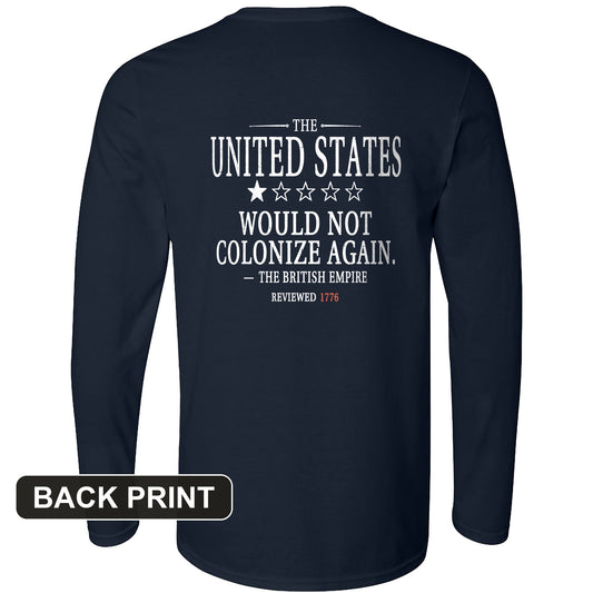 1 Star US Back Print Long Sleeve T-Shirt