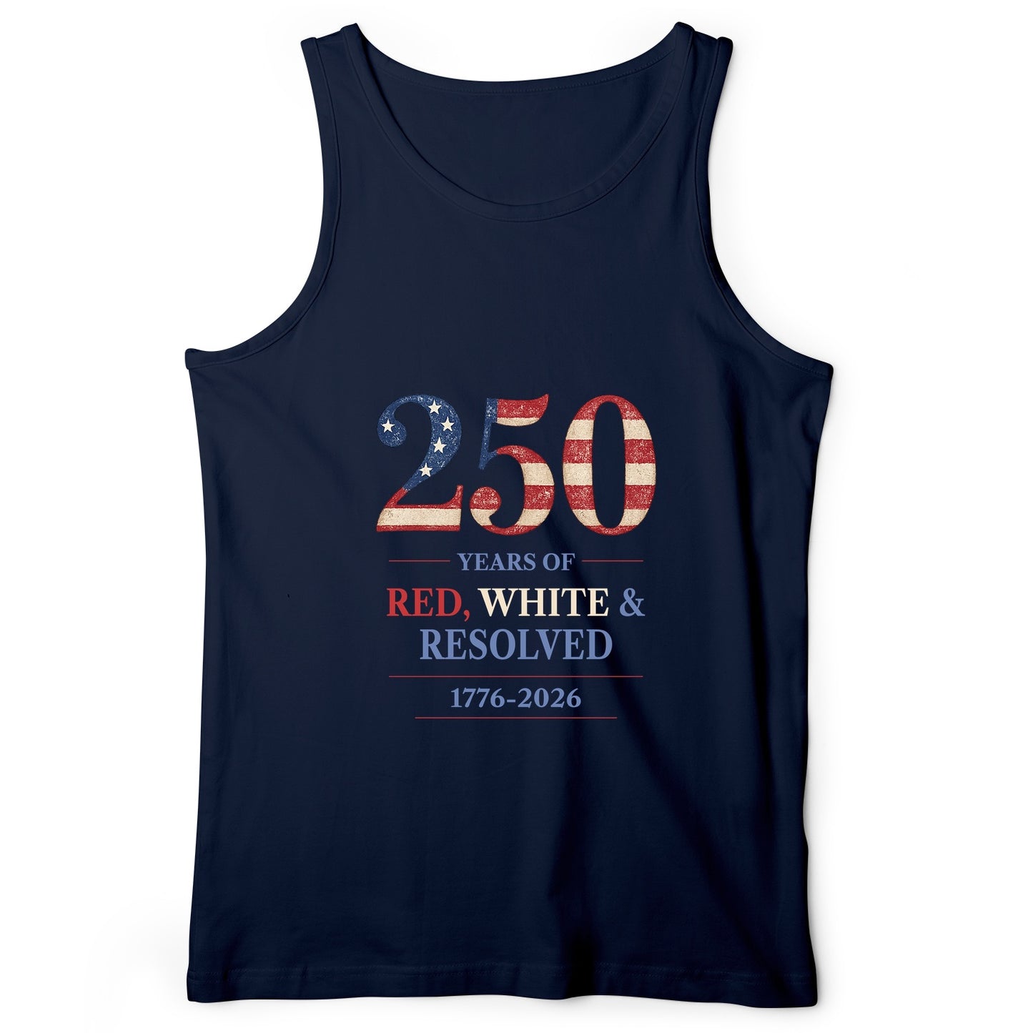 250 Red White and Resolved Tank Top