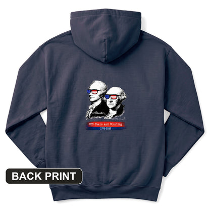 250 Years and Counting Back Print Hoodie