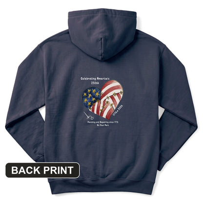 250th Heart Back Print Hoodie