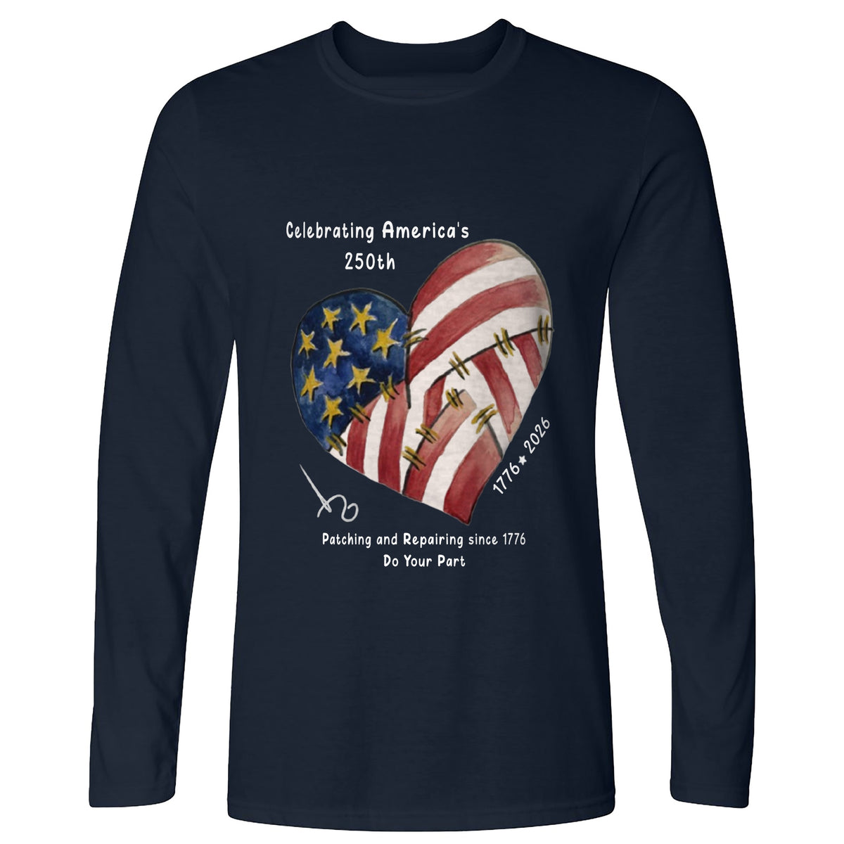 250th Heart Long Sleeve T-Shirt