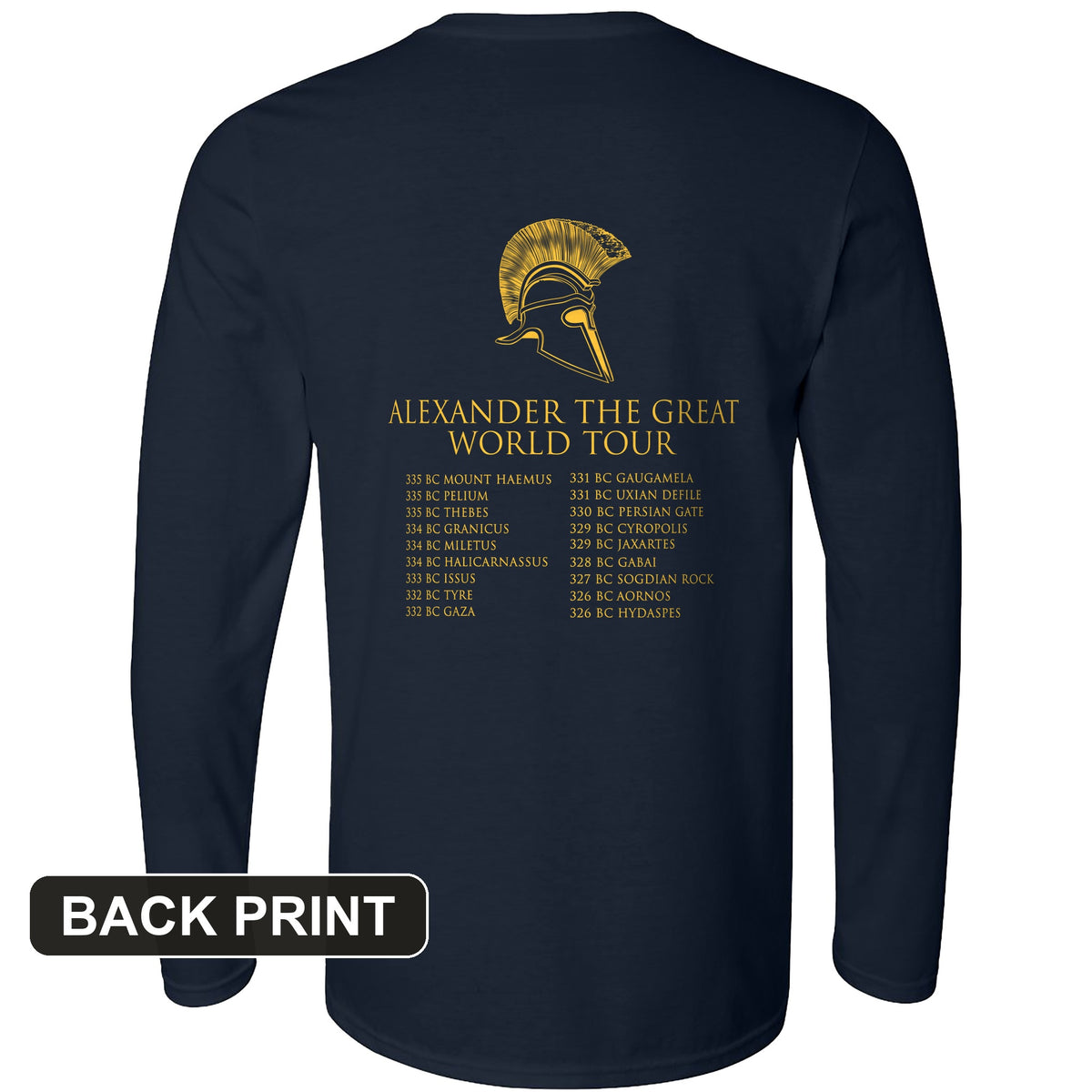 Alexander World Tour Back Print Long Sleeve T-Shirt