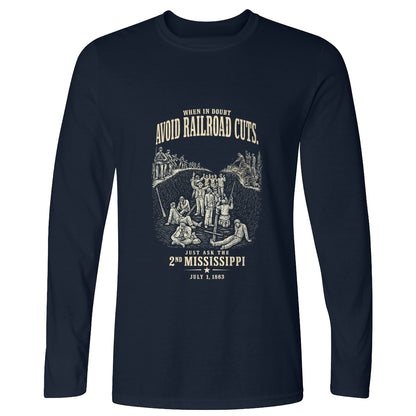 Avoid Railroad Cuts Long Sleeve T-Shirt