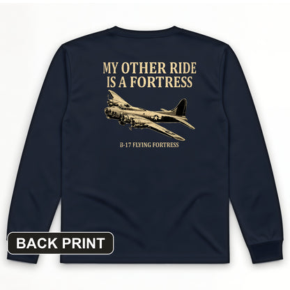 B-17 Back Print Long Sleeve T-Shirt