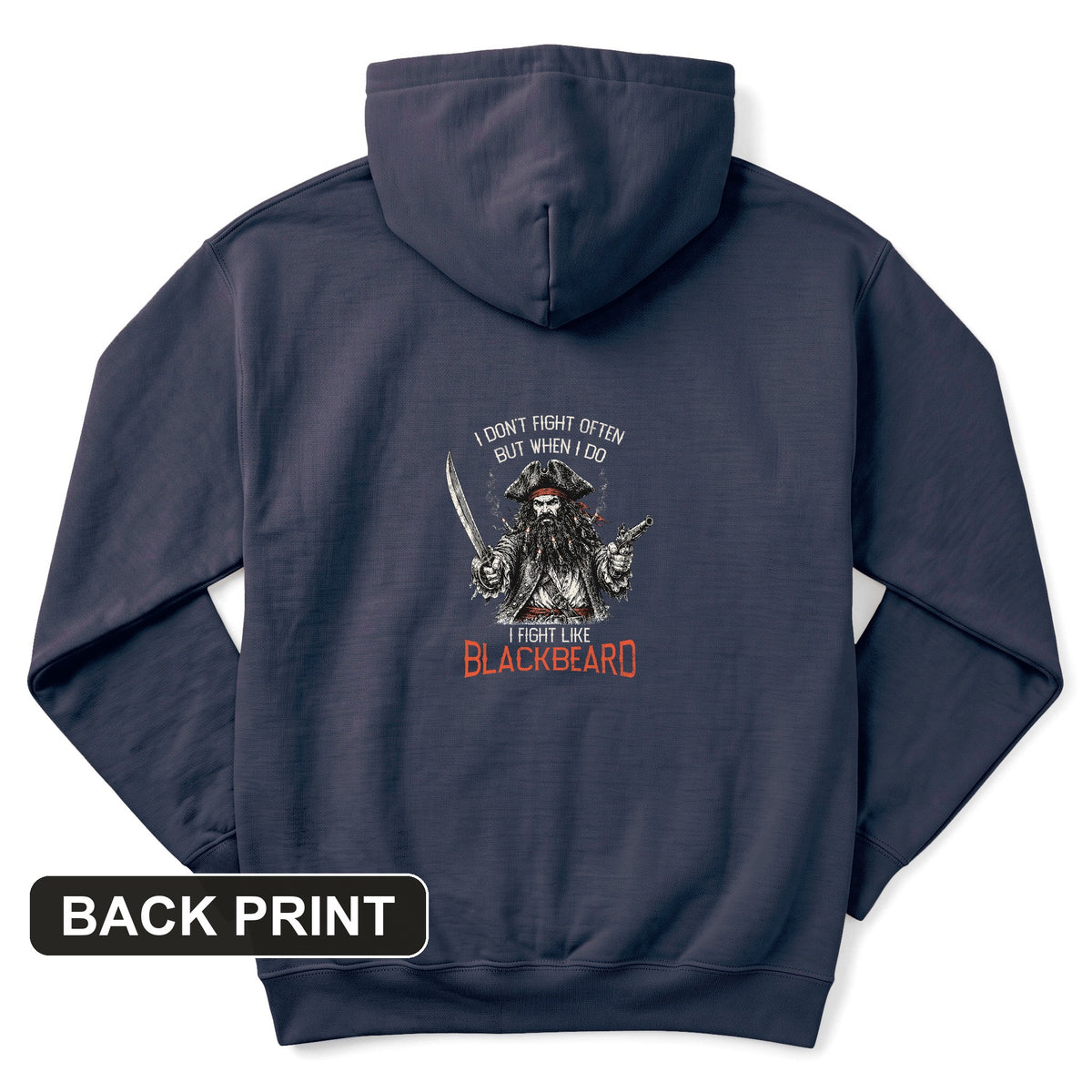 Blackbeard Back Print Hoodie