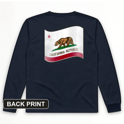 California Republic Back Print Long Sleeve T-Shirt