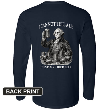 Cannot Tell a Lie Back Print Long Sleeve T-Shirt