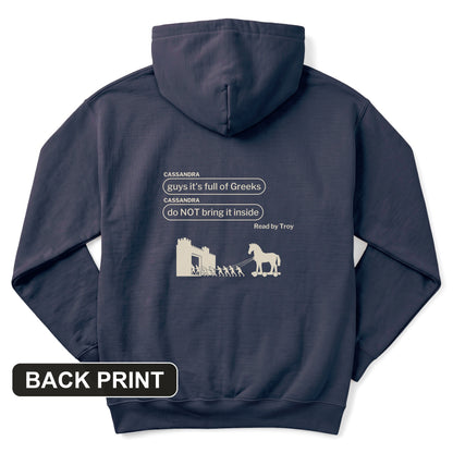 Cassandra Left On Read Back Print Hoodie