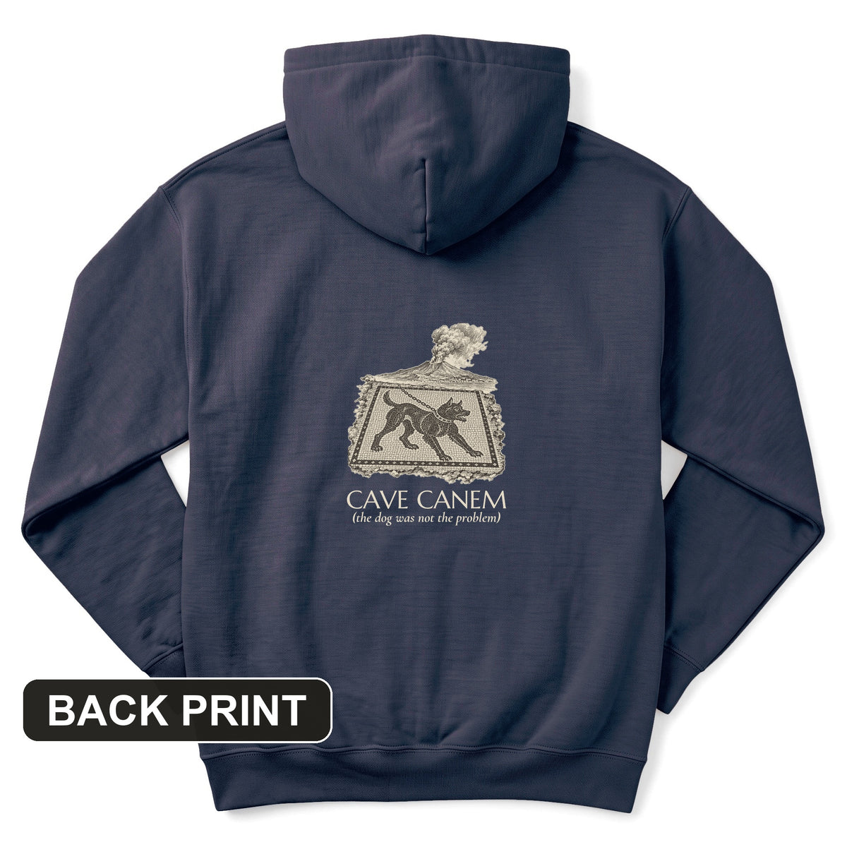 Cave Canem The Dog Was Not The Problem Back Print Hoodie