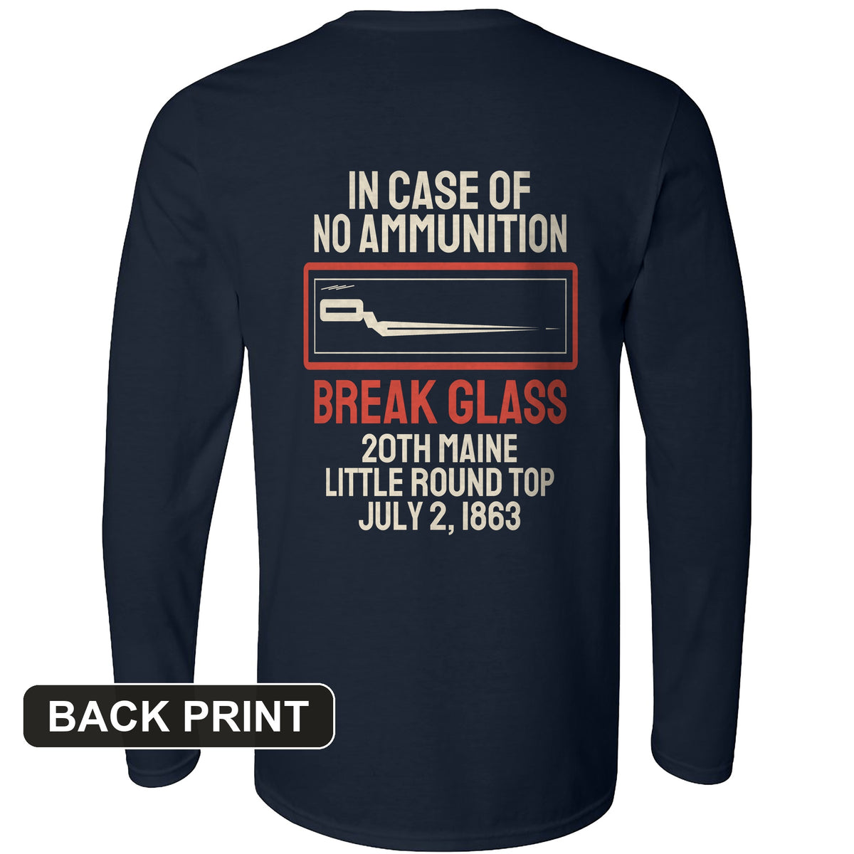 Chamberlain Break Glass Little Round Top Back Print Long Sleeve T-Shirt