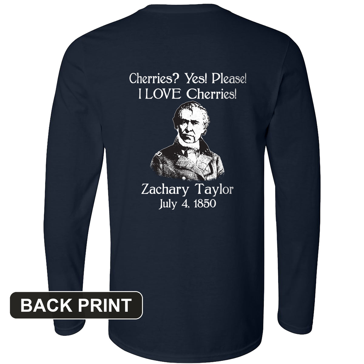 Cherries Back Print Long Sleeve T-Shirt