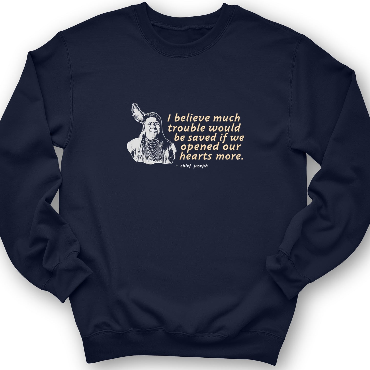Chief Joseph Open Hearts Crewneck
