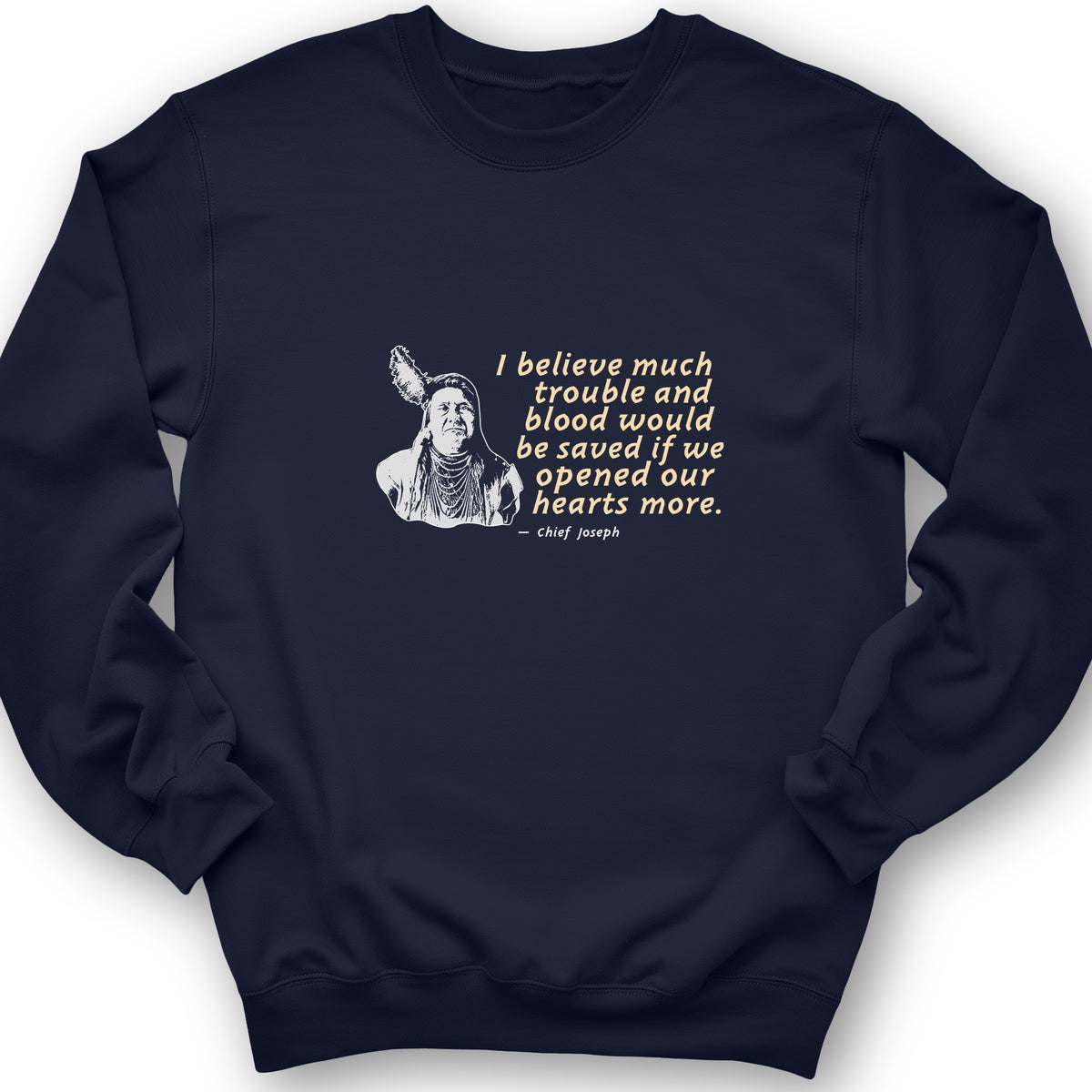 Chief Joseph Open Hearts Crewneck