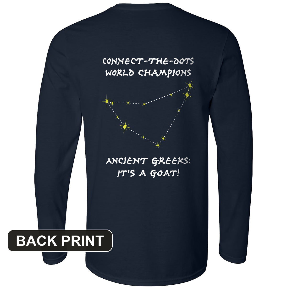 Connect The Dots Back Print Long Sleeve T-Shirt