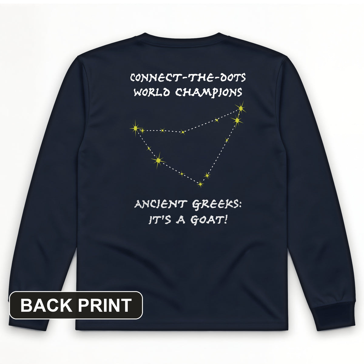 Connect The Dots Back Print Long Sleeve T-Shirt