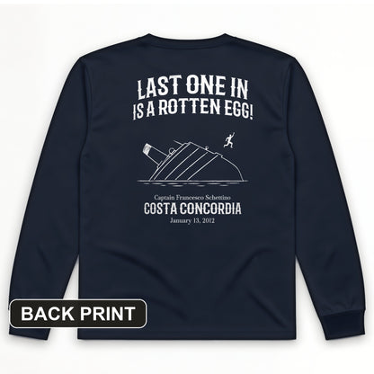 Costa Concordia Back Print Long Sleeve T-Shirt