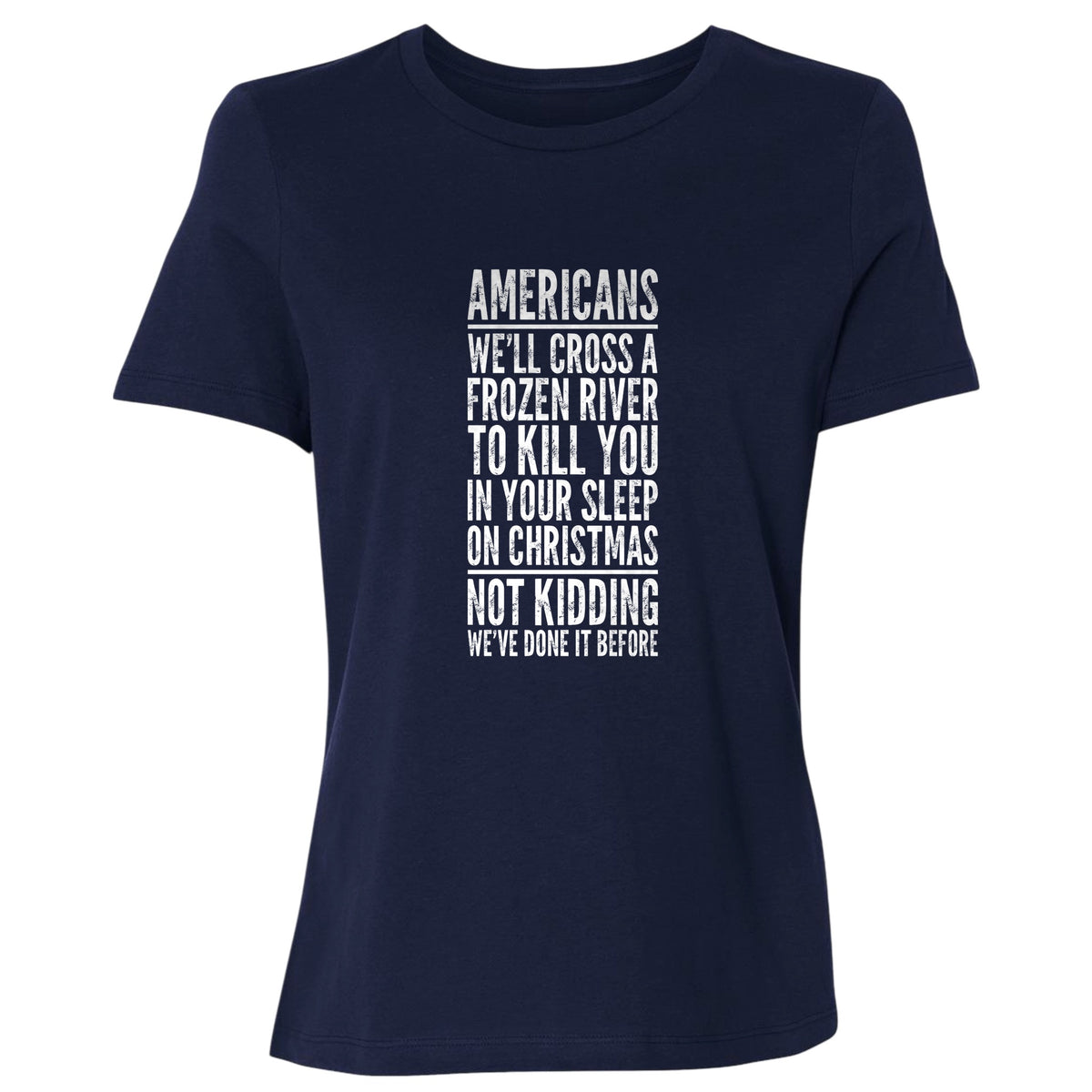 Cross A River On Xmas Women's T-Shirt