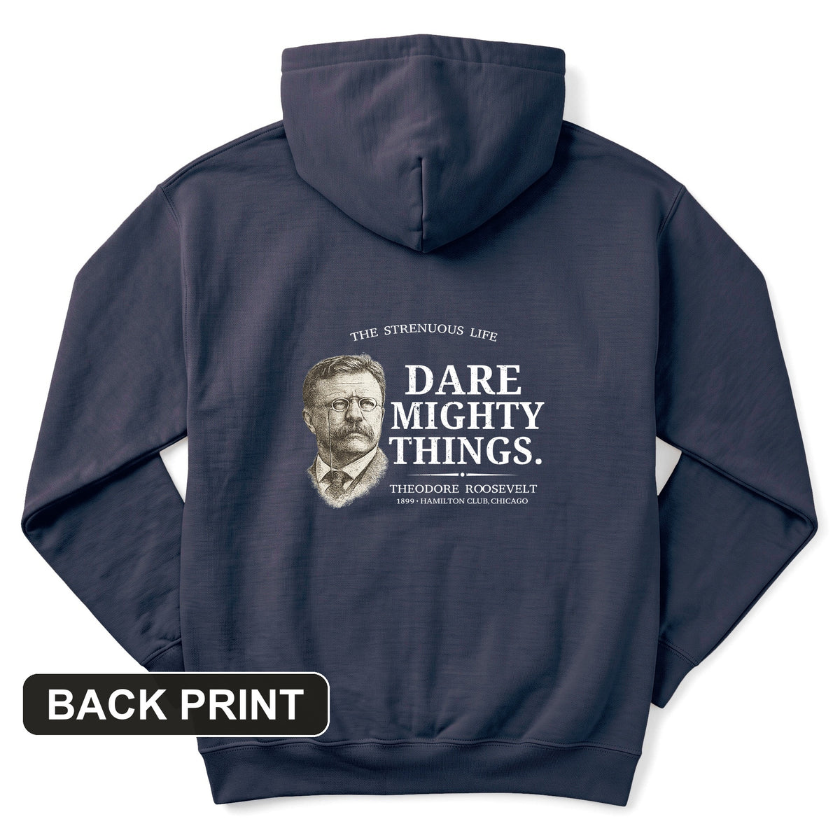 Dare Mighty Things Back Print Hoodie