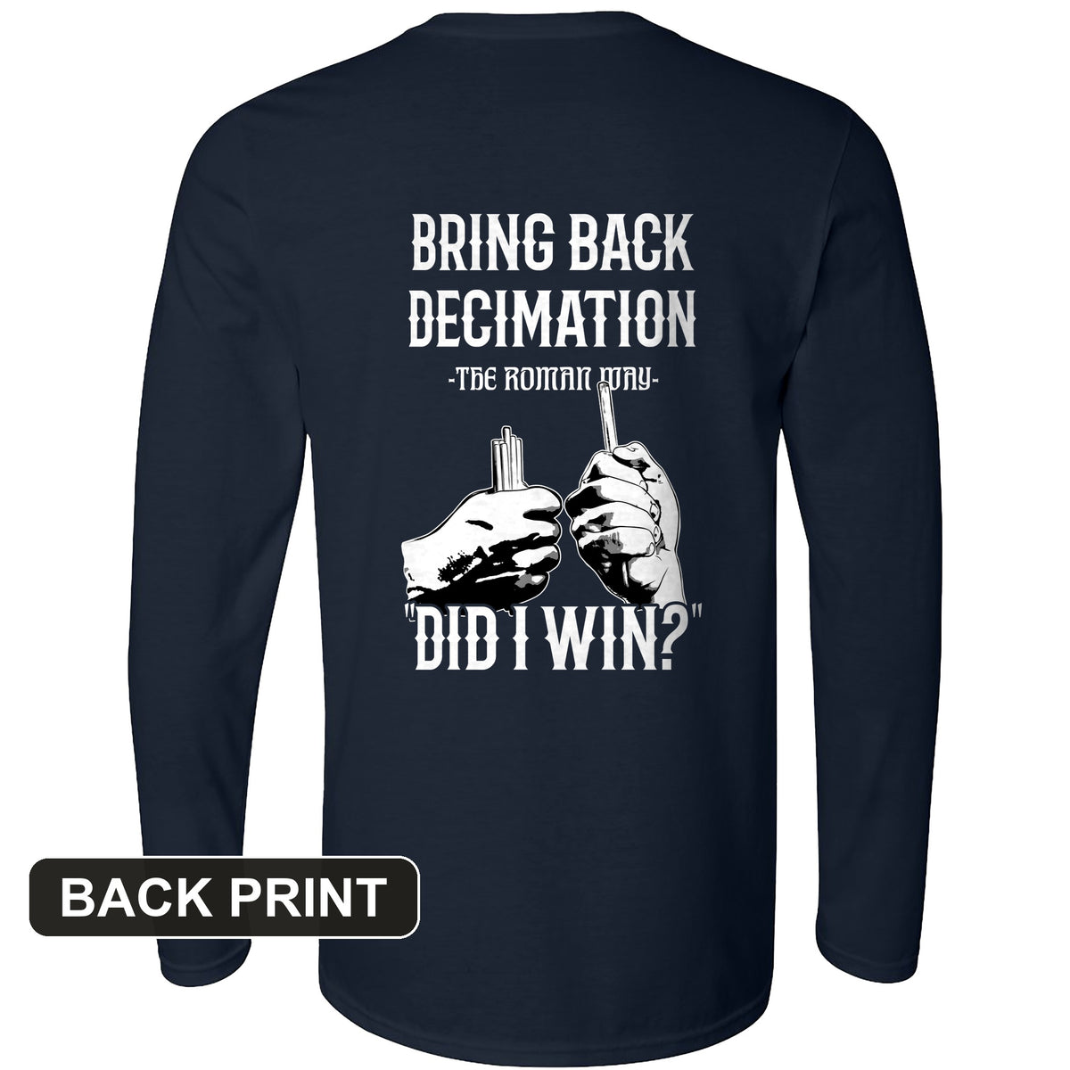 Decimation Back Print Long Sleeve T-Shirt