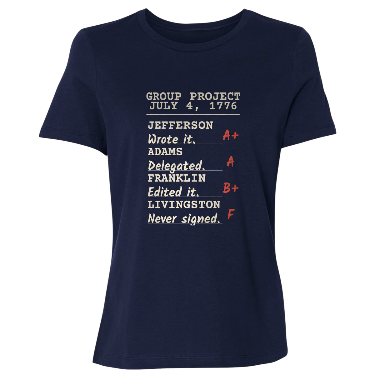 Declaration Of Independence Group Project Women's T-Shirt