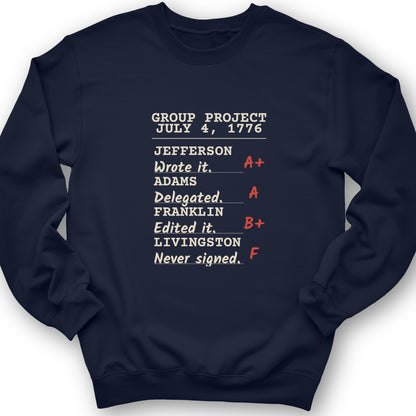 Declaration Of Independence Group Project Crewneck