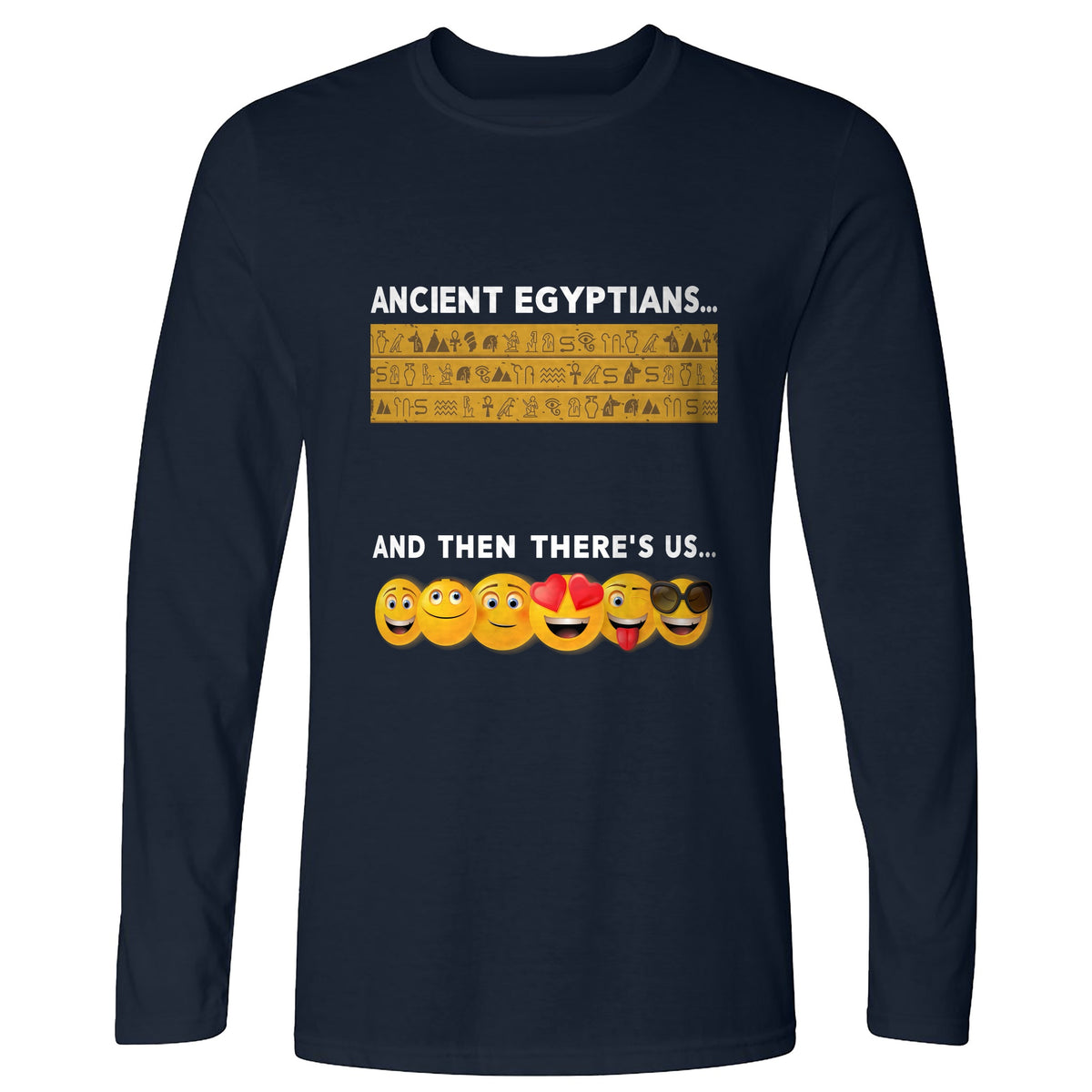 Egyptian Emoticons Long Sleeve T-Shirt