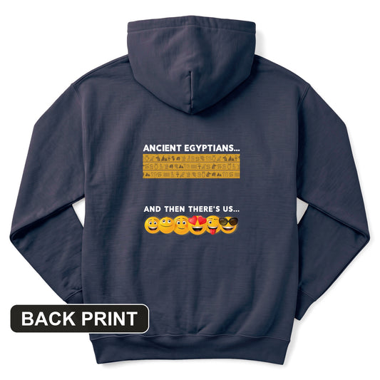 Egyptian Emoticons Back Print Hoodie