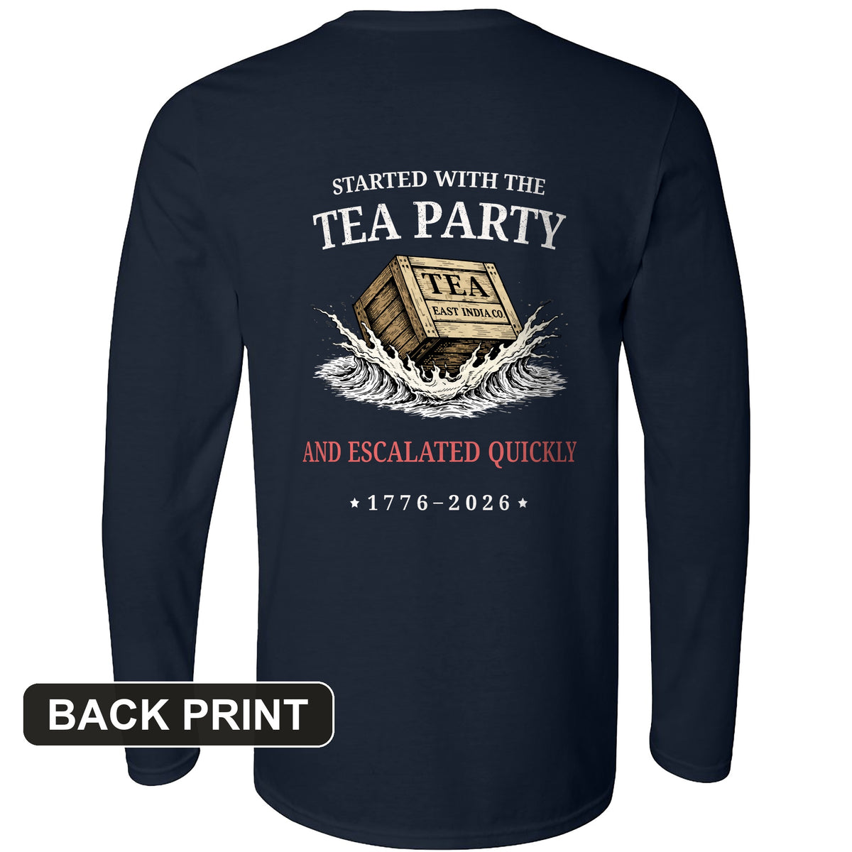 Escalated Quickly Back Print Long Sleeve T-Shirt