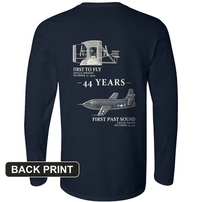 First To Fly - First Past Sound Back Print Long Sleeve T-Shirt