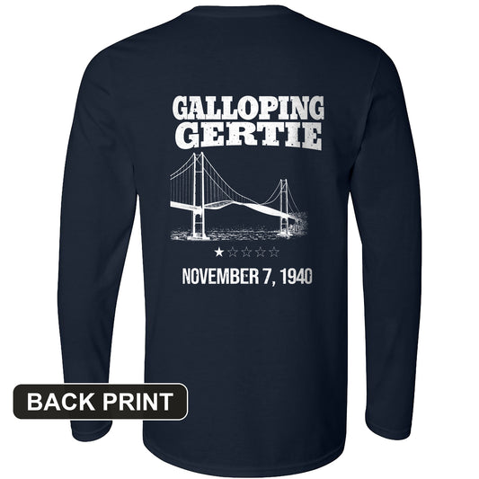Galloping Gertie Back Print Long Sleeve T-Shirt