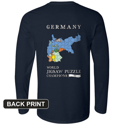 Germany Jigsaw Champion Back Print Long Sleeve T-Shirt