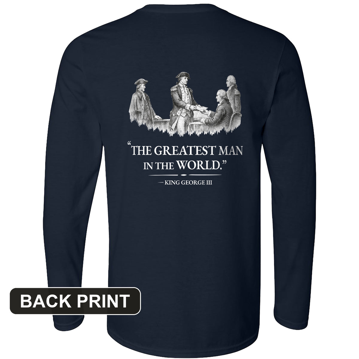 Greatest Man Back Print Long Sleeve T-Shirt