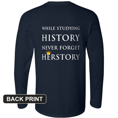 Herstory Back Print Long Sleeve T-Shirt