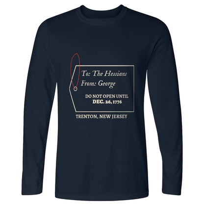 Hessians Gift Tag Trenton 1776 Long Sleeve T-Shirt