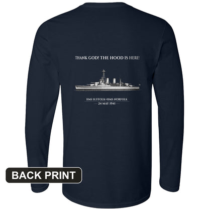 Hood Back Print Long Sleeve T-Shirt