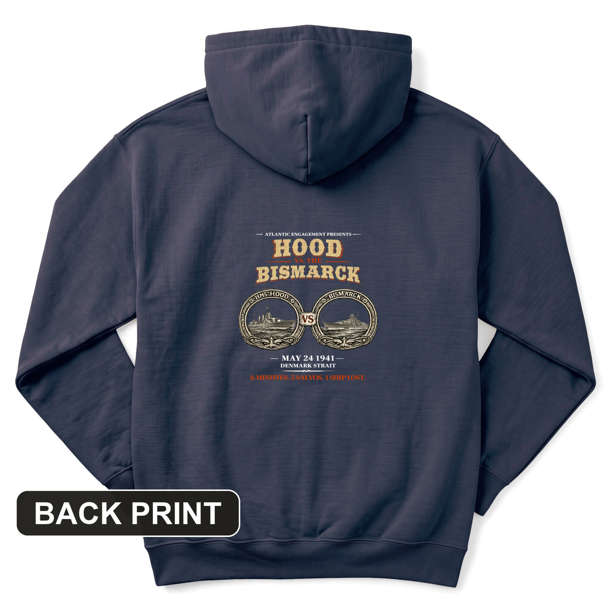 Hood vs Bismarck Back Print Hoodie