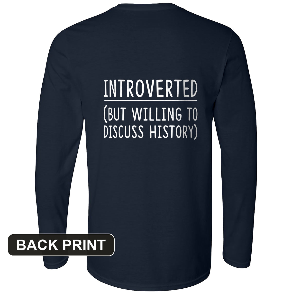 Introverted Back Print Long Sleeve T-Shirt