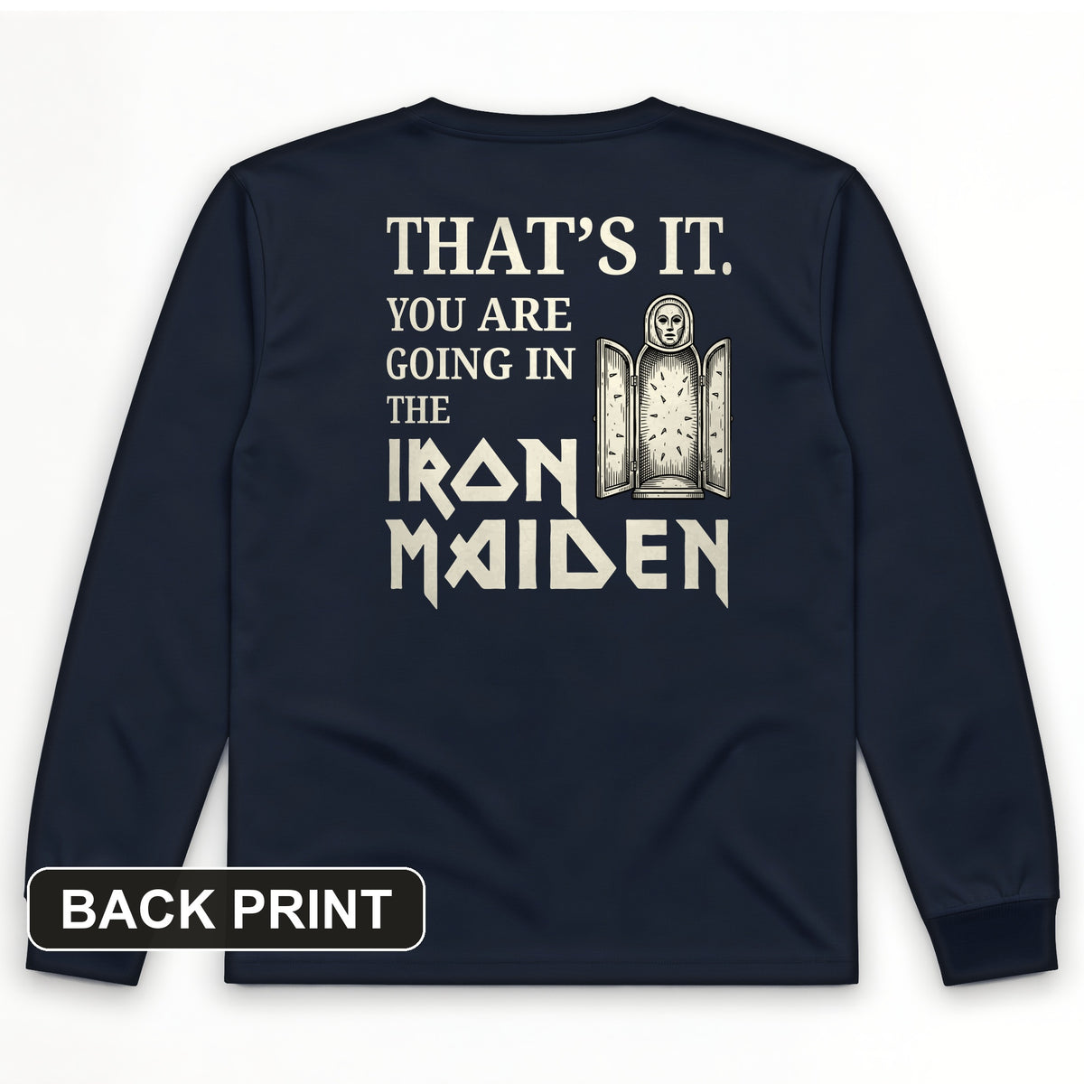 Iron Maiden Back Print Long Sleeve T-Shirt