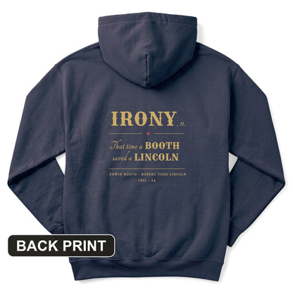 Irony Back Print Hoodie