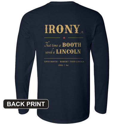 Irony Back Print Long Sleeve T-Shirt