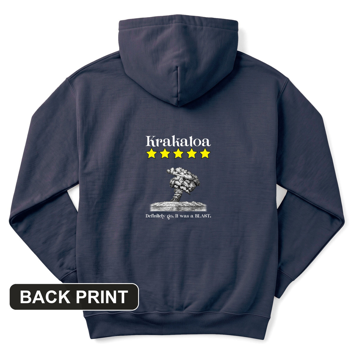 Krakatoa 5 Star Back Print Hoodie